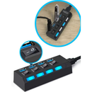 Hub Usb 2.0 4 Portas Régua Usb Extensão Usb Pen Drive Teclado 480mbps