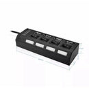Hub Usb 2.0 4 Portas Régua Usb Extensão Usb Pen Drive Teclado 480mbps