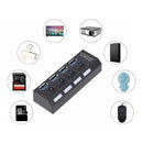 Hub Usb 2.0 4 Portas Régua Usb Extensão Usb Pen Drive Teclado 480mbps