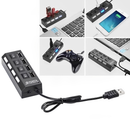 Hub Usb 2.0 4 Portas Régua Usb Extensão Usb Pen Drive Teclado 480mbps