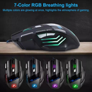 Mouse Gamer Laser X7 3200dpi Led Rgb Usb 7 Botões Profissional Original