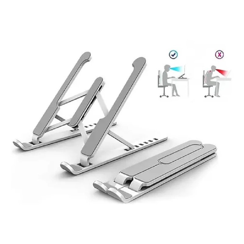 Suporte Para Notebook Dobrável Ajustável Ergonômico Resistente Base Antiderrapante Portátil